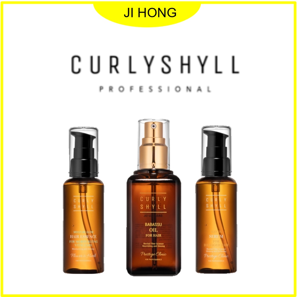[ Curly Shyll ] 1 Moisture Glow Hair Essence / 2 Prestige Silky Oil Serum / 3 Babassu Oil