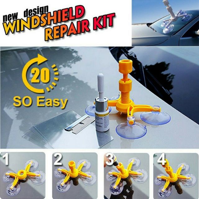 Car Windshield Repair Kit Tool / Gam Cermin Kereta Retak / Glass Crack