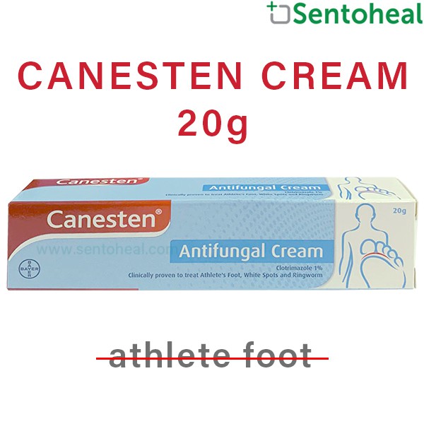 Canesten 1 Cream 20g Antifungal Cream athlete's foot/ White Spots/ Ringworm/ Fungal