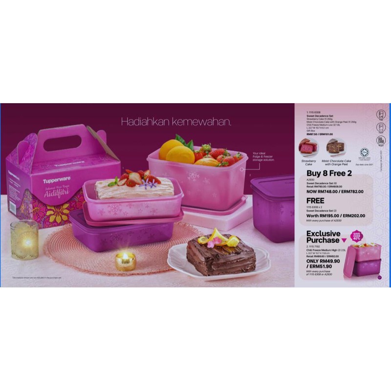 Tupperware Raya Cake Set (No cake) | Shopee Singapore