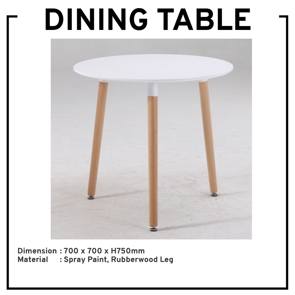 Dining Table White Small Round Dining Table Shopee Singapore