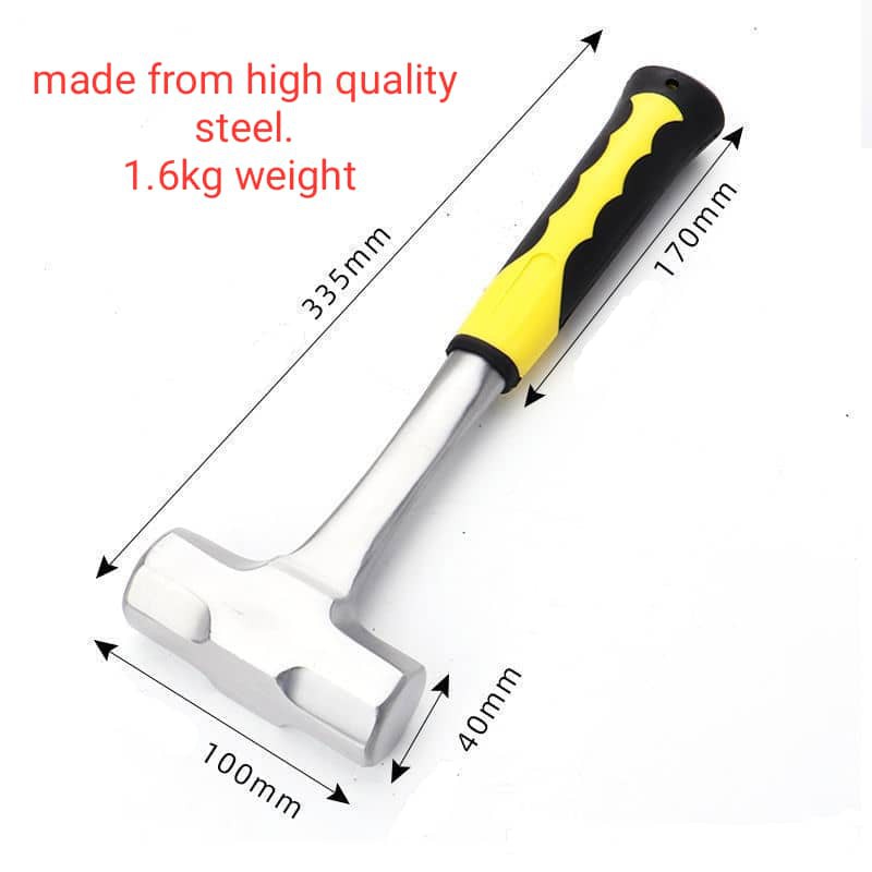4LB/8 Edge Sledge Hammer with high quality rubber malt holder extra ...