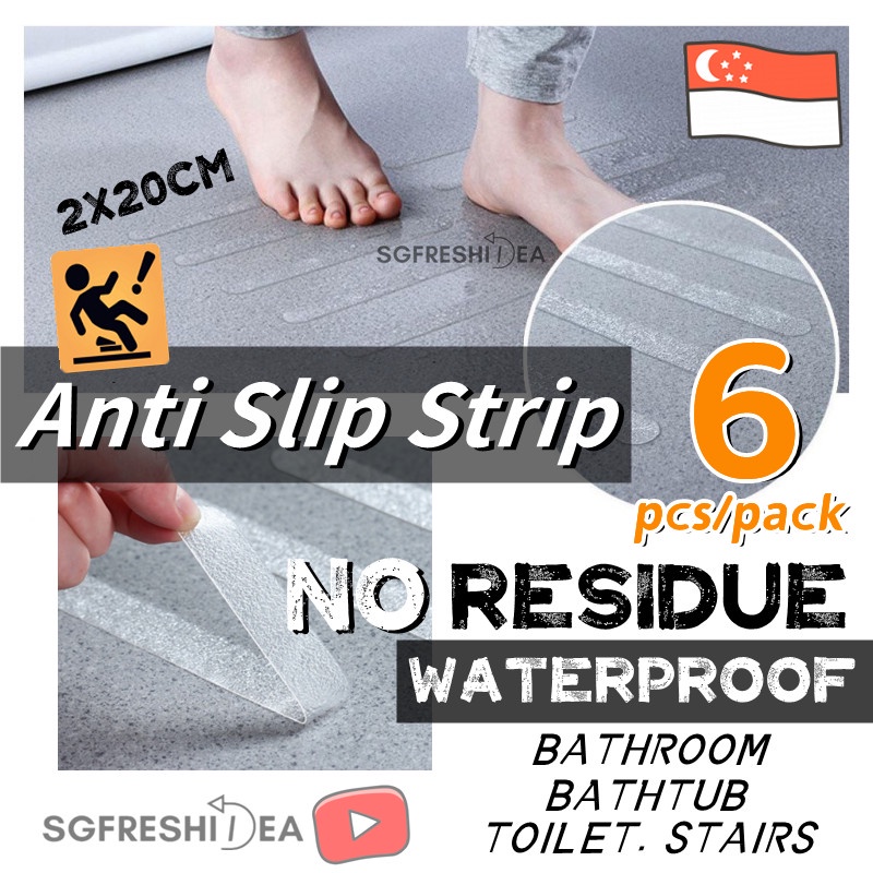 Bathroom Anti Slip Shower Floor Strip Sticker Toilet Stickers Tape Anti ...