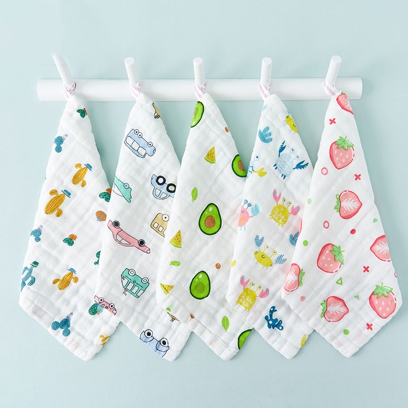 Johor Bahru (JB) Baby Monsta Baby Handkerchief 25*25CM 100% Cotton 6 Layer  Baby Saliva Towels Baby Burp Bibs Infant Nursing Cloths Breathable Soft  Face Hand Towel Handkerchief Baby Wear & Accessories from