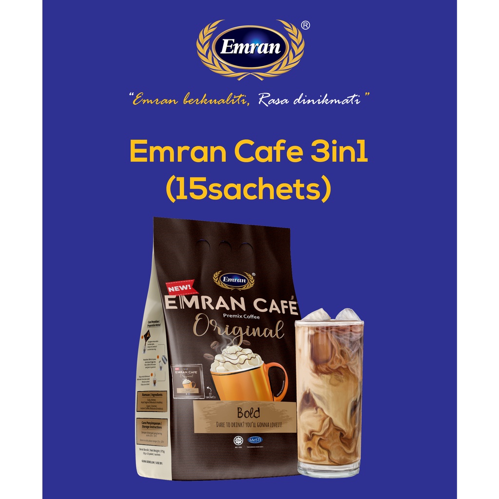 [NEW] Emran Cafe 3in1 (15sachets) | Shopee Singapore