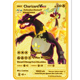 Pokemon Cards Metal Gold, Vmax Gx Ex Pokemon Card