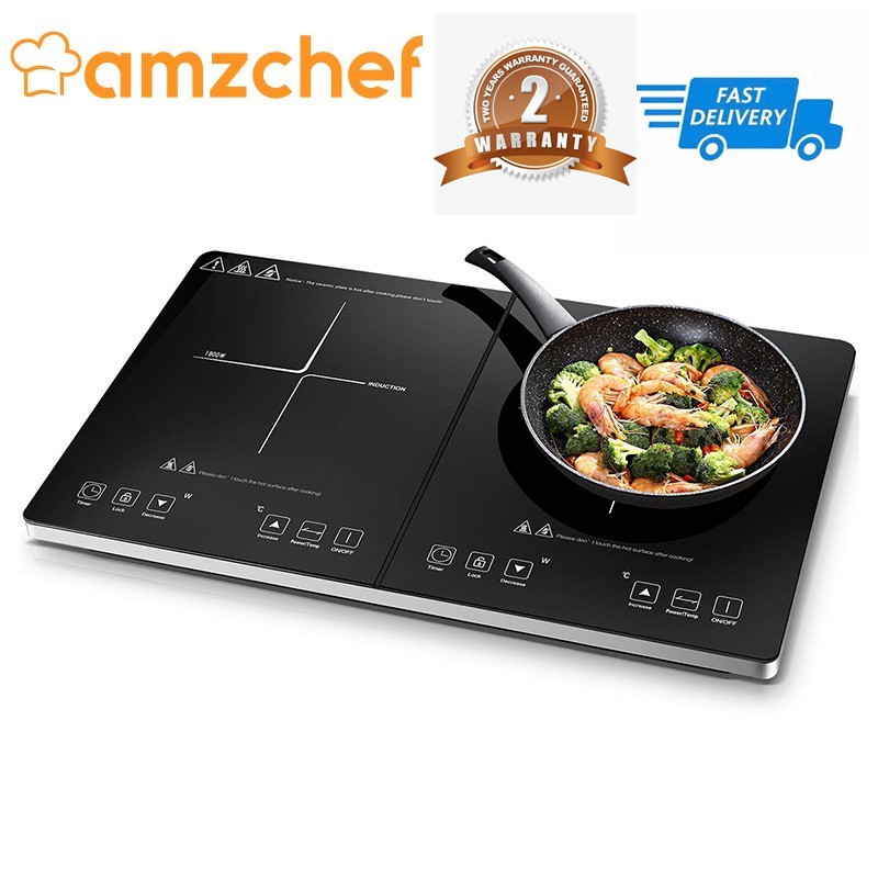 Amzchef 2800W double induction cooker induction hob induction stove