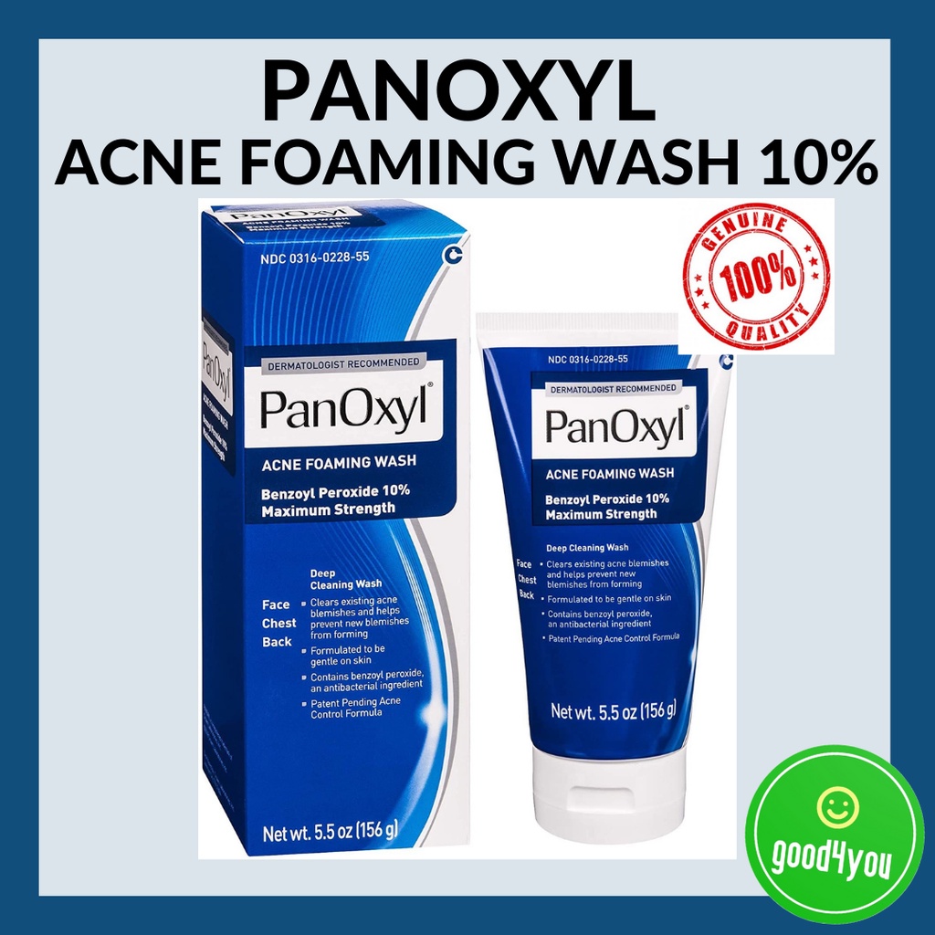 PanOxyl Acne Foaming Wash Benzoyl Peroxide 10% Maximum Strength ...