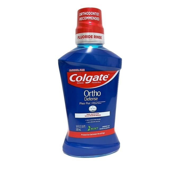 Colgate Ortho Defense Phos-Flur Alcohol Free Rinse Mouthwash 500ml (Exp ...
