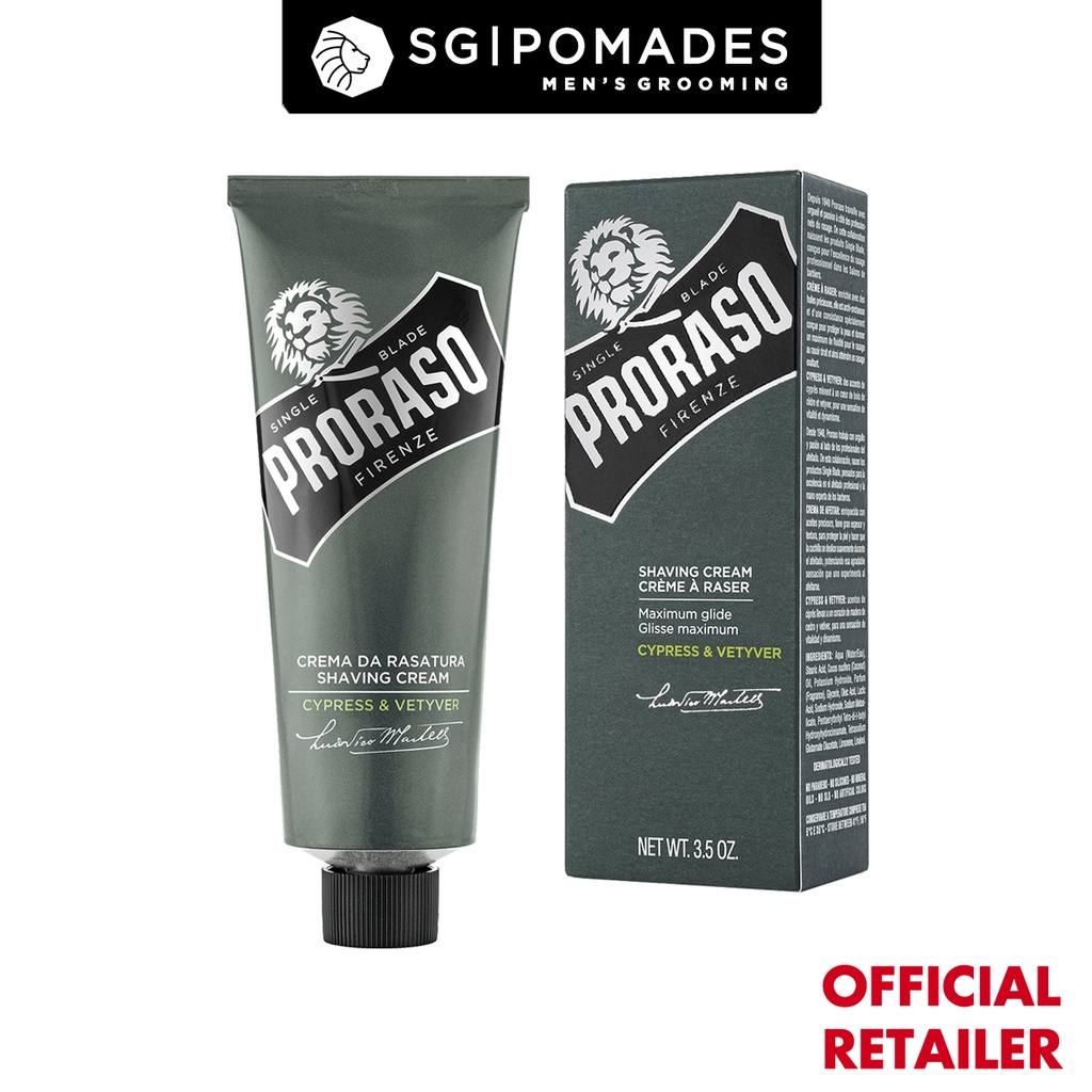 Proraso Shaving Cream In A Tube 100ml Cypress & Vetyver Shopee