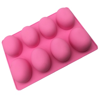 Silicone 8 Hole Egg Shaped Chocolate Mold, Easter Eggs, Ice Molds