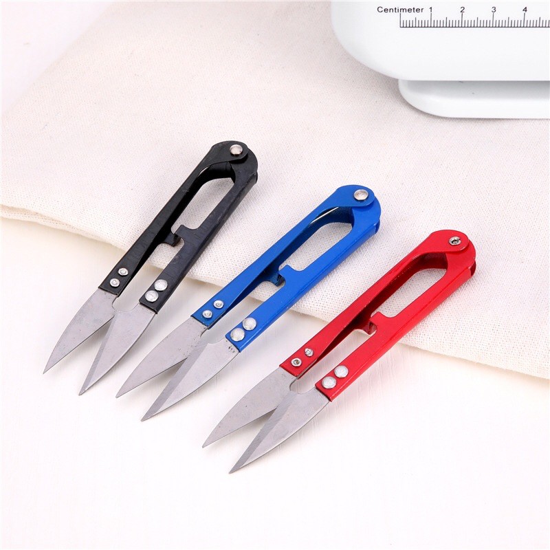 Scissors Stainless steel U-shaped Scissors 修纱线剪刀 十字绣用剪刀剪线头 便携U型小剪刀 ...