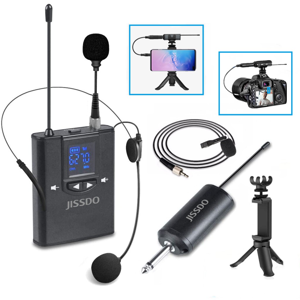 Multifunction Wireless Microphone System Headset Mic Stand