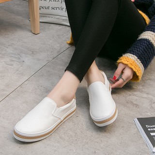 White slip sale on loafers