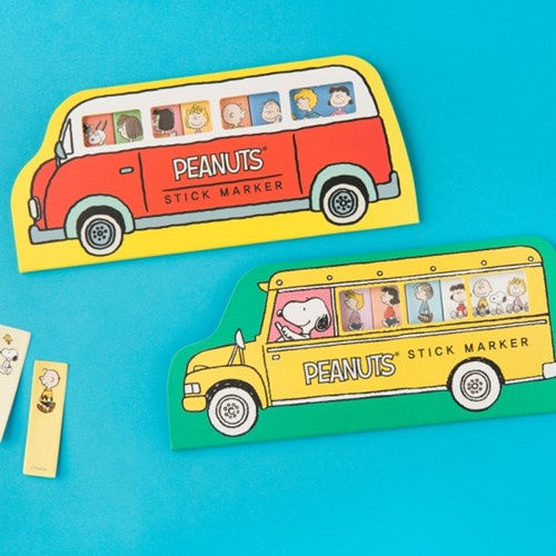 Peanuts Snoopy&Friends School Bus 90sheets Sticky Notes Memo Pad ...