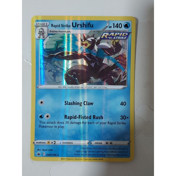 Pokemon rapid strike urshifu holo and reverse holo chilling reign card |  Shopee Singapore