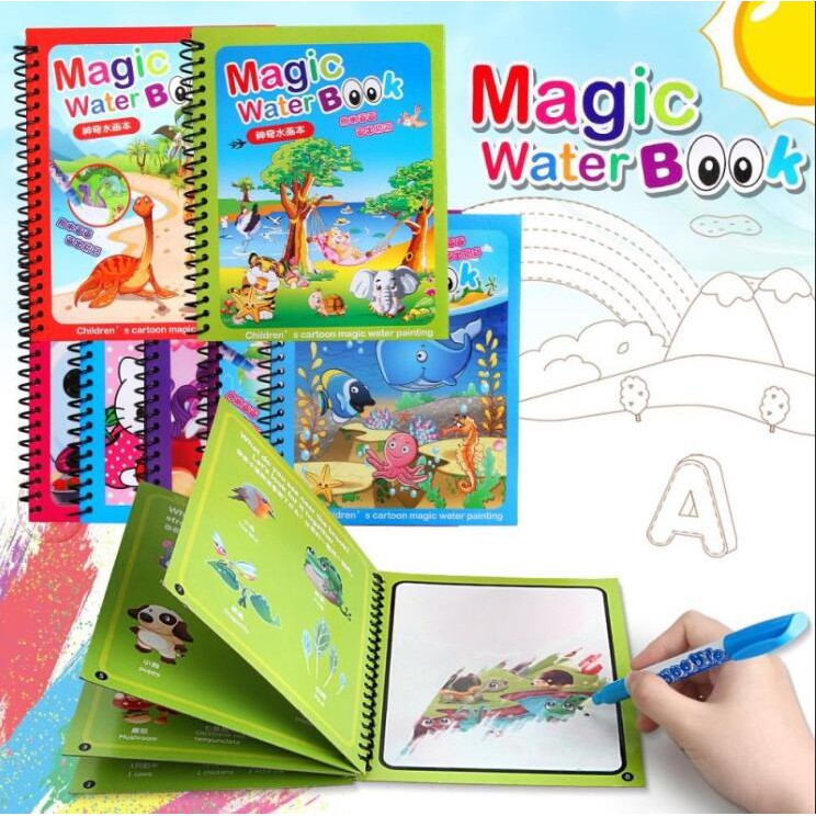 Child reusable Magic Water Drawing Book for birthday gift