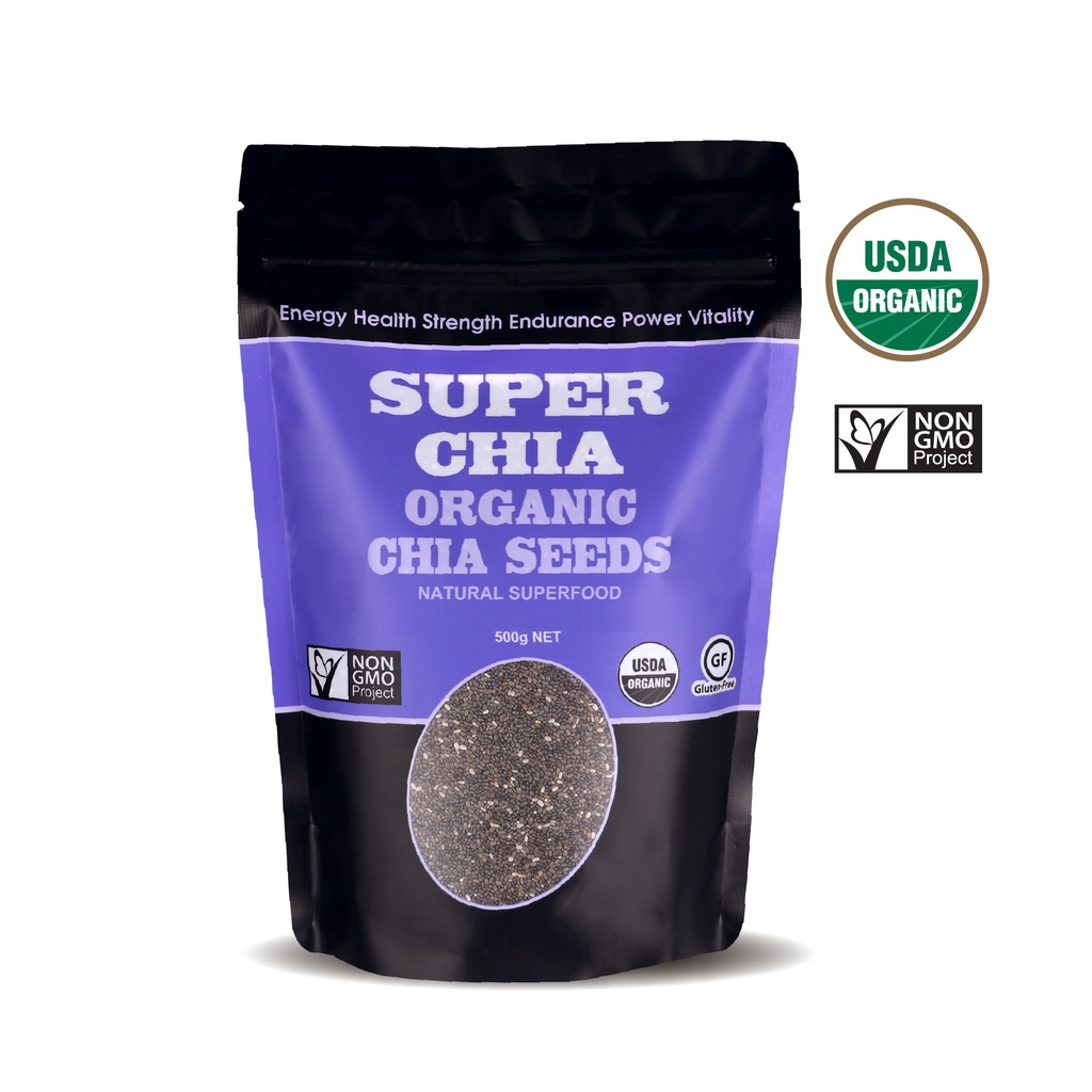Superchia Organic Chia Seeds 500g - USDA Certified(restock in Aug ...