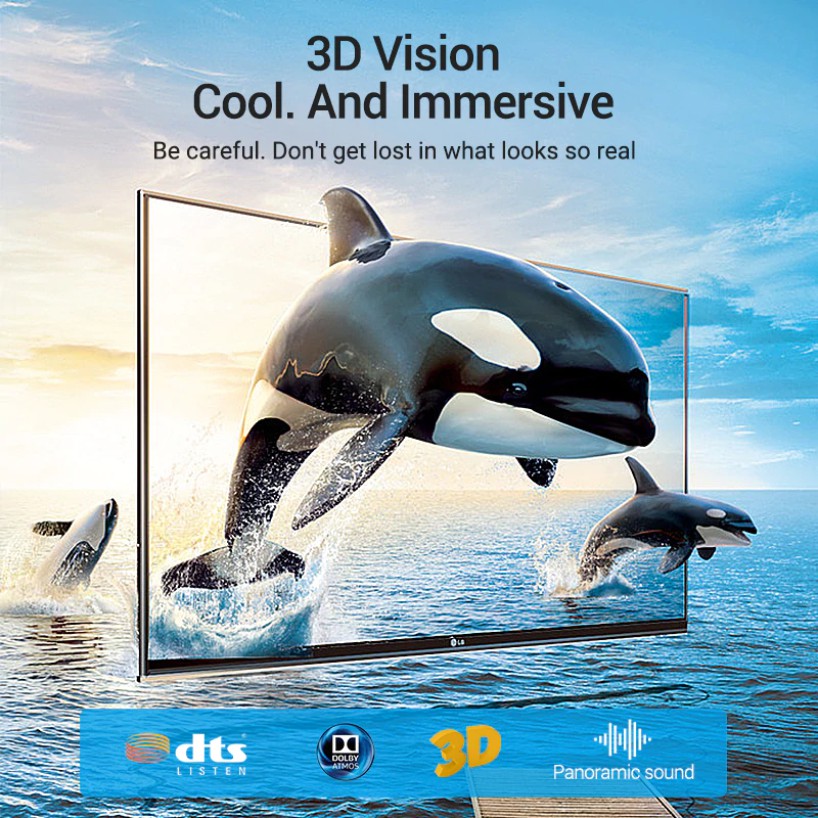 Vention AAL Kabel HDMI 2.1 UHD 8K 4K FHD HDR Hifi Premium Braided - Gambar 3