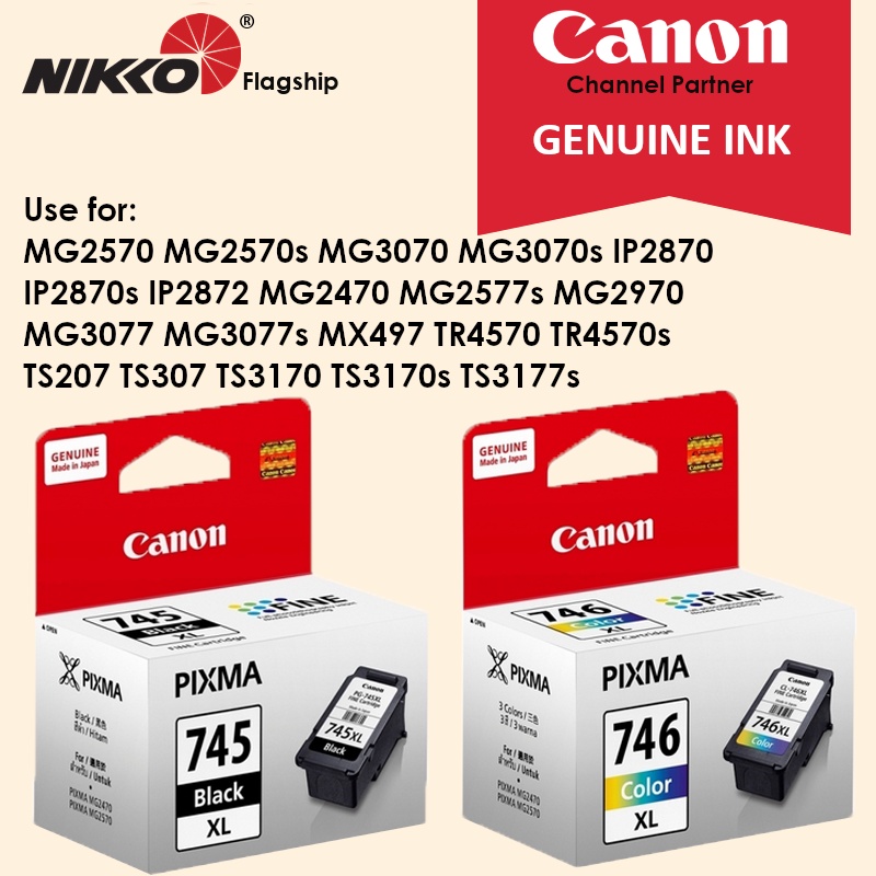 Canon PG745XL CL746XL PG 745XL CL 746XL Black Color Ink Cartridge for