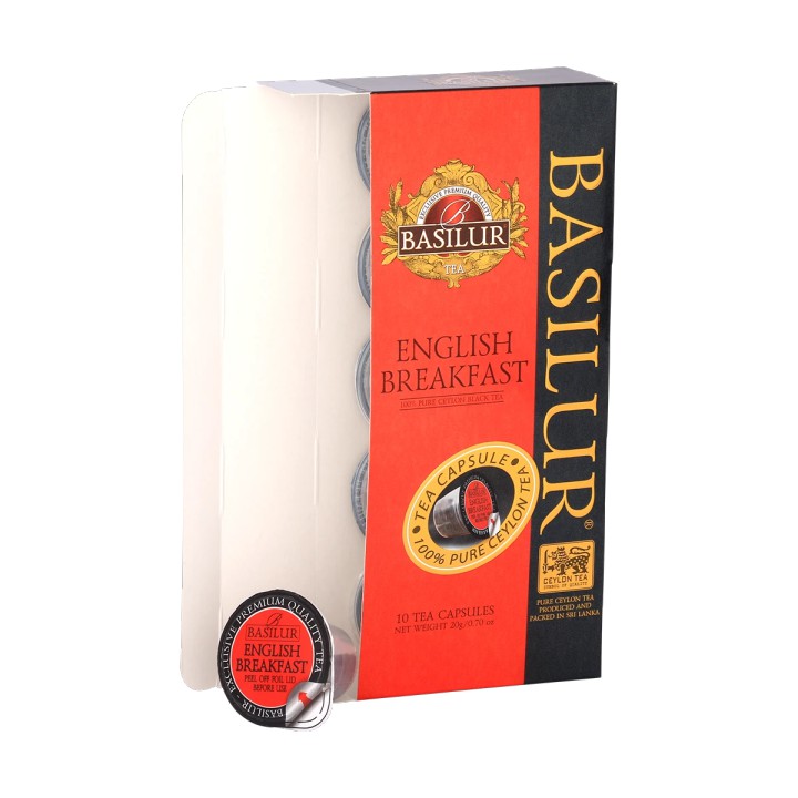 Basilur English Breakfast Ceylon Black Tea Capsules (10 Capsules ...