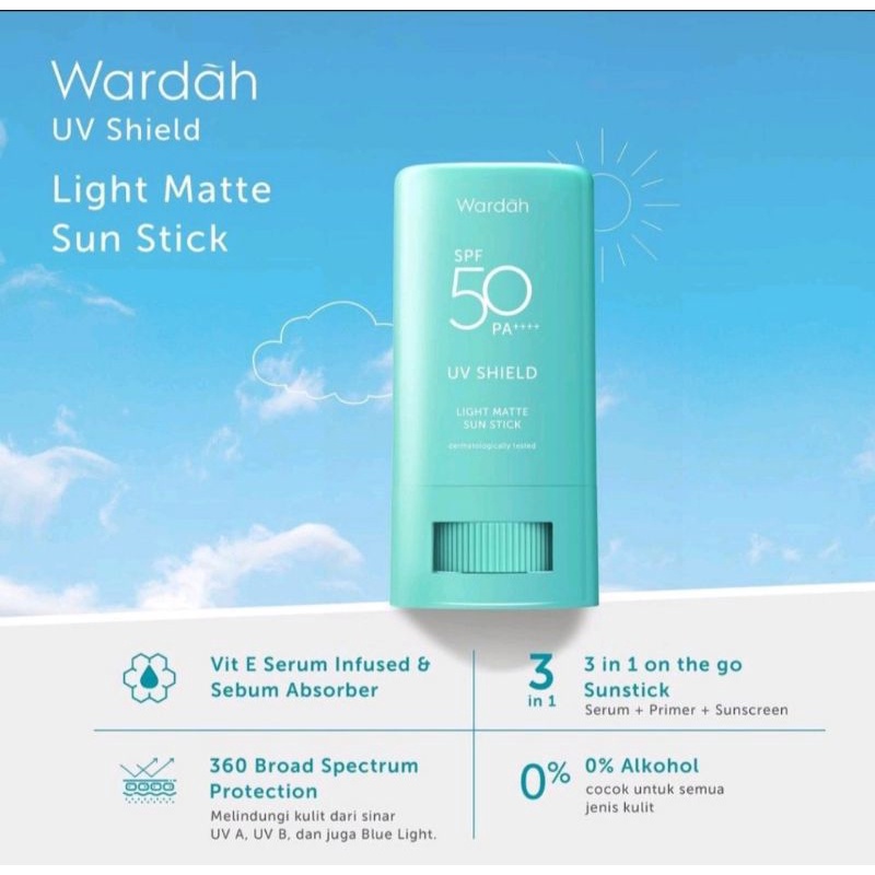 Wardah UV SHIELD Sun Stick SPF 50 Light matte