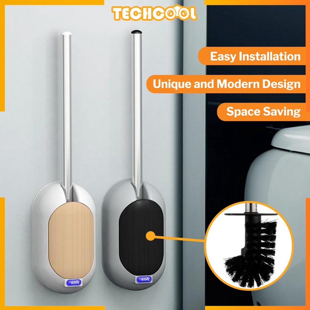 Toilet Brush Long Handle Wall-Mounted Magic Stick Household Bathroom Cleaning Tools | Shopee ...