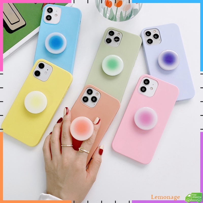 Ready Stock】Korean Gradient Phone Grip Griptok Phone Ring Holder