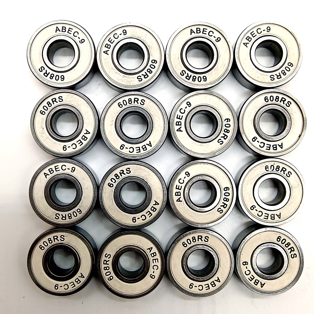Set Of 8 Ceramic Skateboard Bearings 608-2rs Sealed 8x22x7 608RS White Seals RS