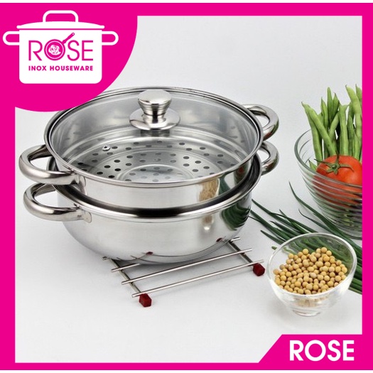 28cm stainless steel steamer set - high-end 2-layer multi-function ...