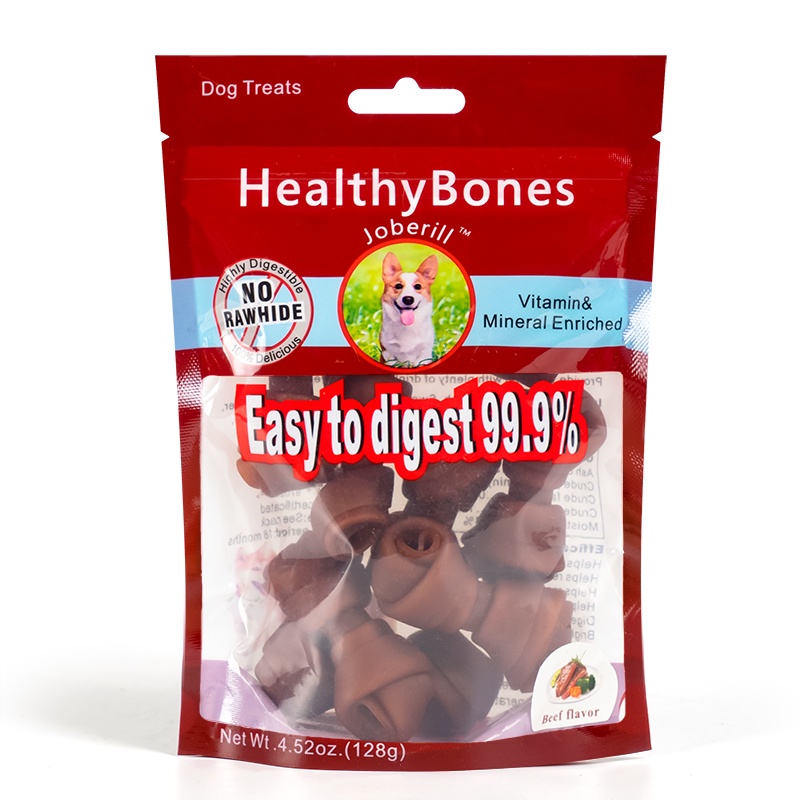 Dog Dental Chew Treats RawhideFree Bones with Milk, Chicken, and