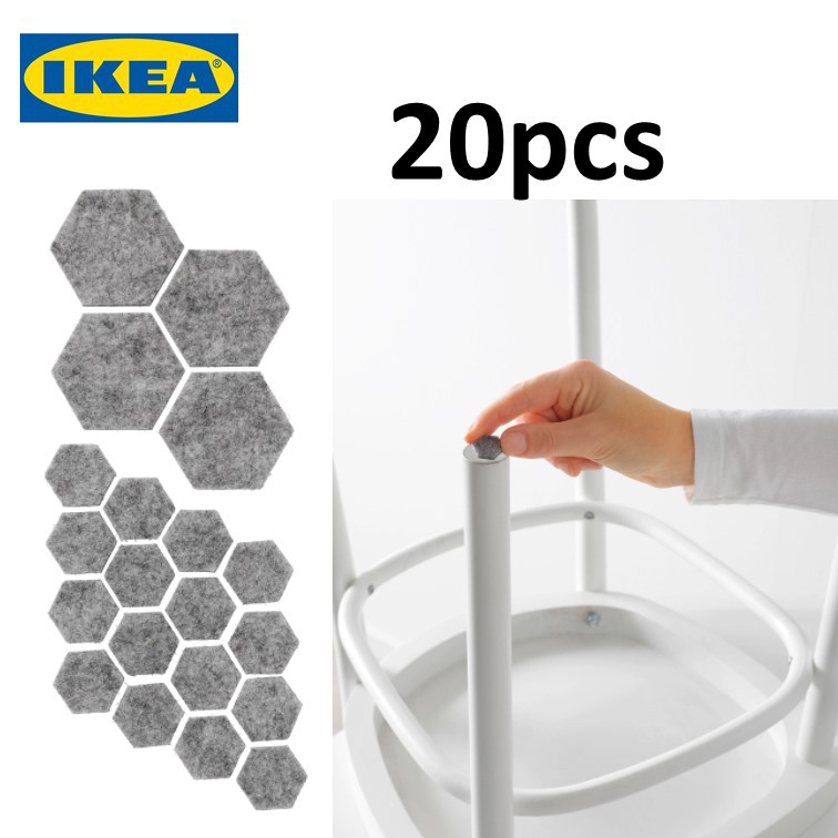 Non Slip set of 20, Silent Furniture Pads Self Adhesive Feet Cover Floor  Protector Stick-on floor protectors grey chair