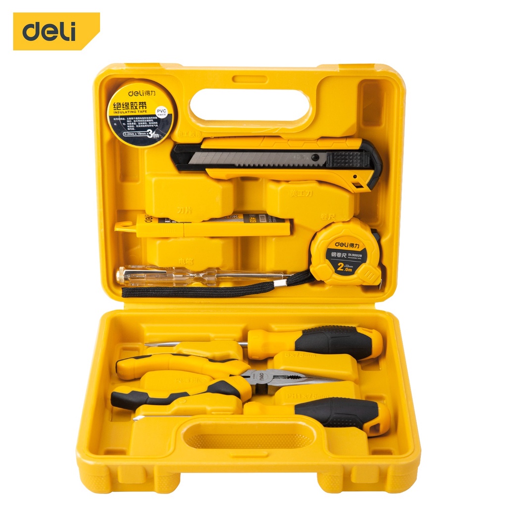 Deli Household Tool Set 8 Pcs DL1008J | Shopee Singapore