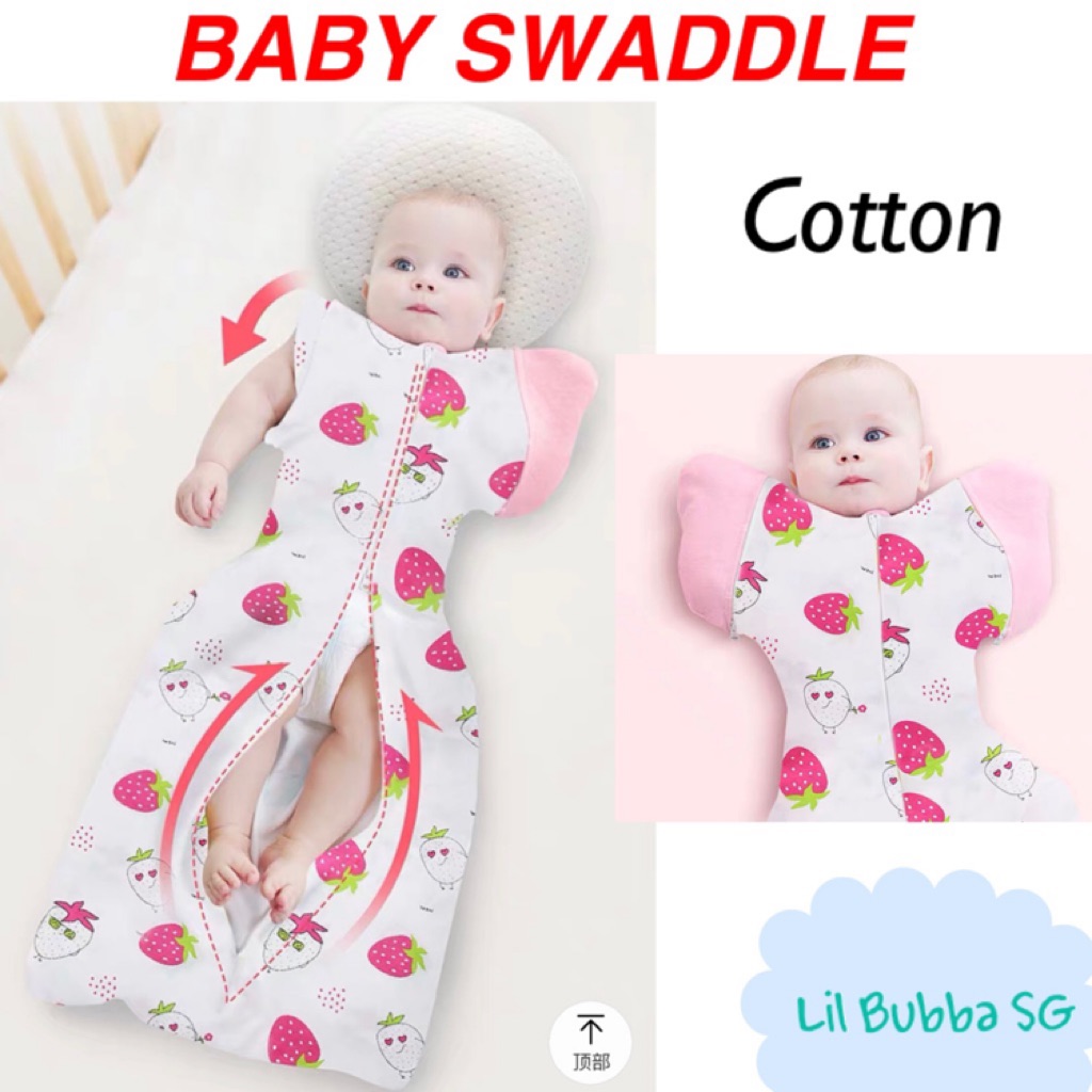 [SG Ready Stock] Baby Swaddle with Detachable Cuff and DoubleZipper