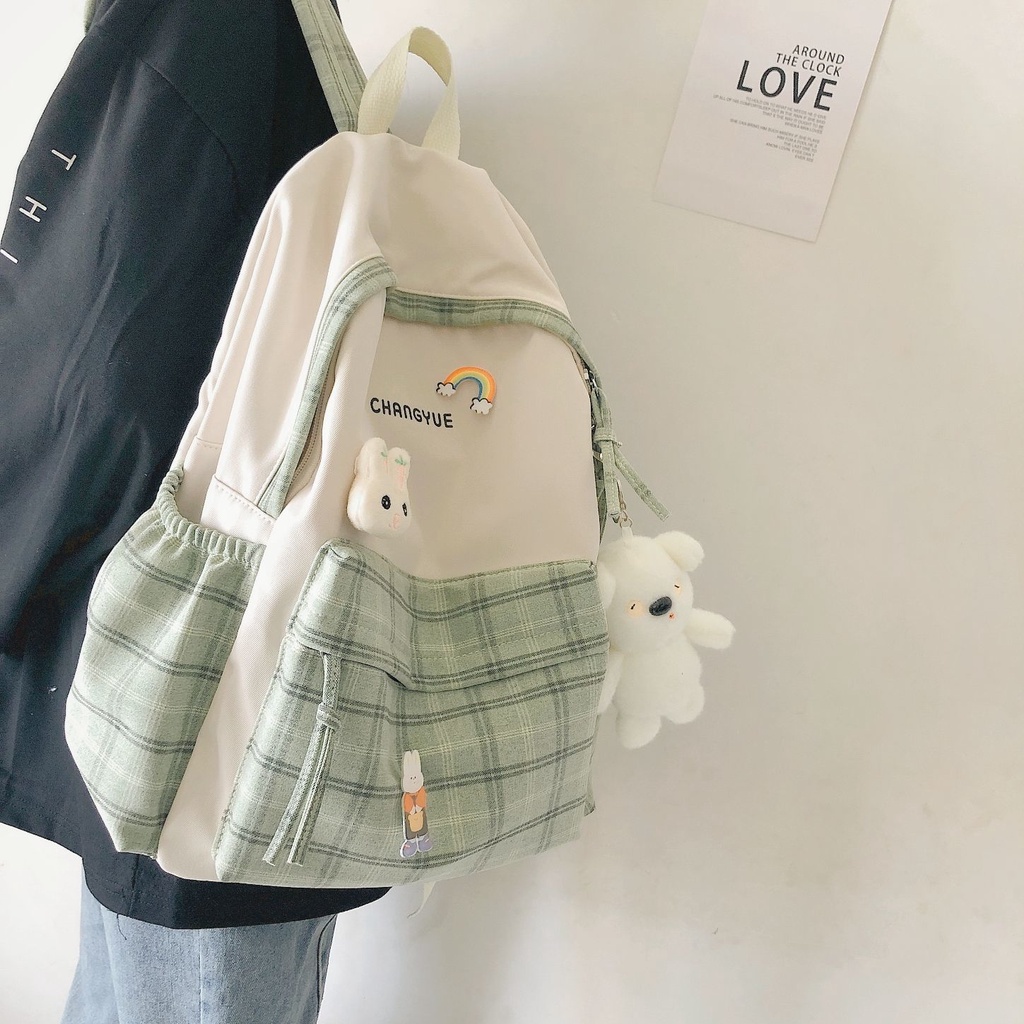 TAVIMART  -  Japanese Ins Girl Schoolbag Female Korean Version of College Style Cute Bear High School Student Backpack
