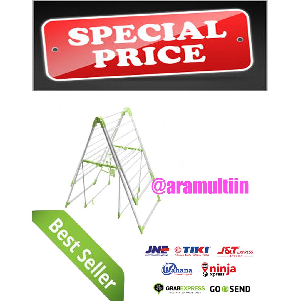 Krisbow Aliform Folding Clothesline | Shopee Singapore