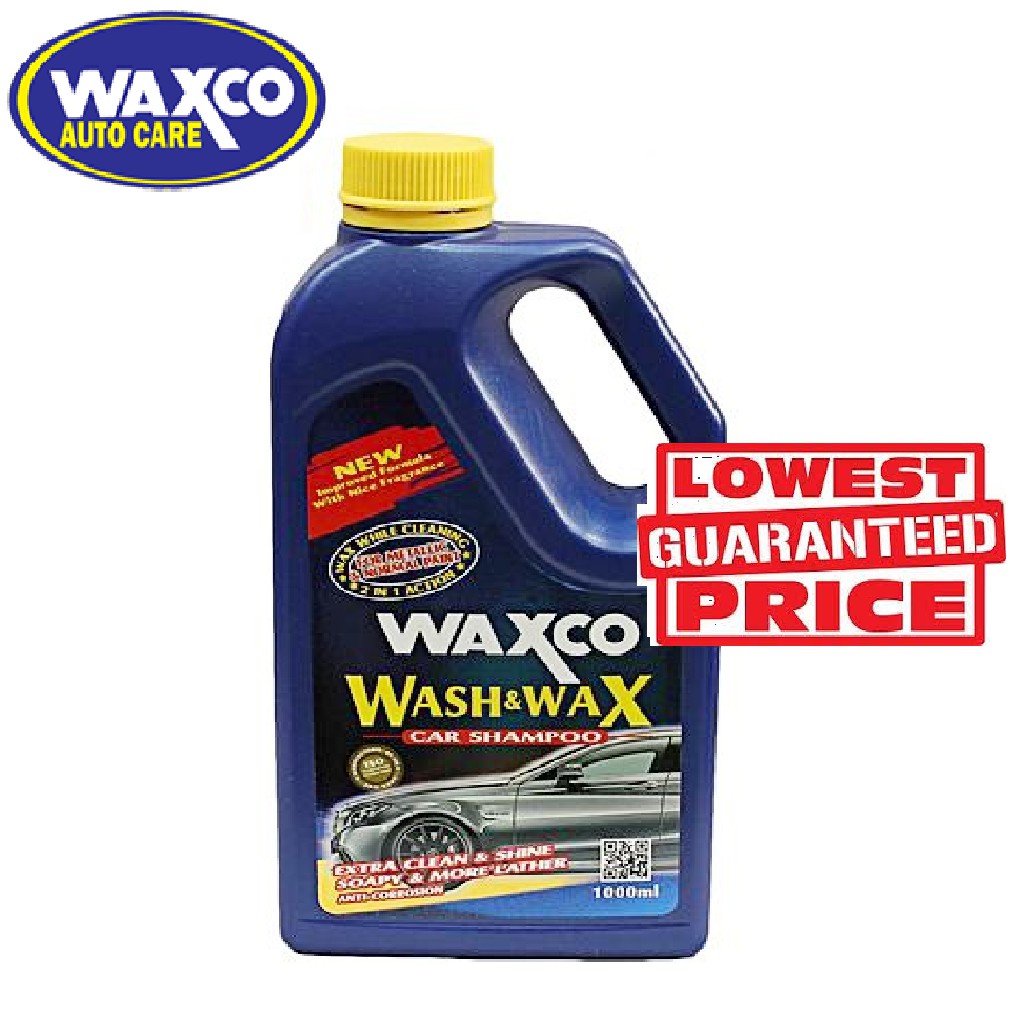 WAXCO Wash And Wax Car Liquid Shampoo 1000ML | Shopee Singapore