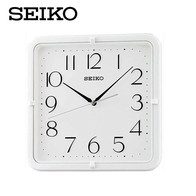 SEIKO Quartz Analogue Square Wall Clock QXA653 QXA653W Jam Dinding