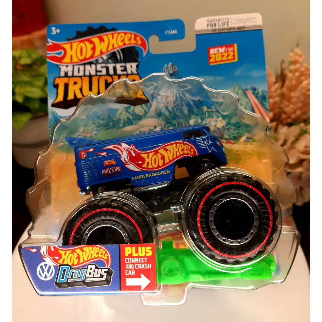 HOT WHEELS - MONSTER TRUCKS - VW DRAG BUS (2022, BLUE) STH | Shopee ...