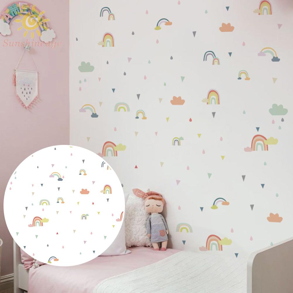 Rainbow Wall Sticker Stickers Removable Childrens Room Baby Bedroom Wall Decoration Wall Stickers Creative Christmas
