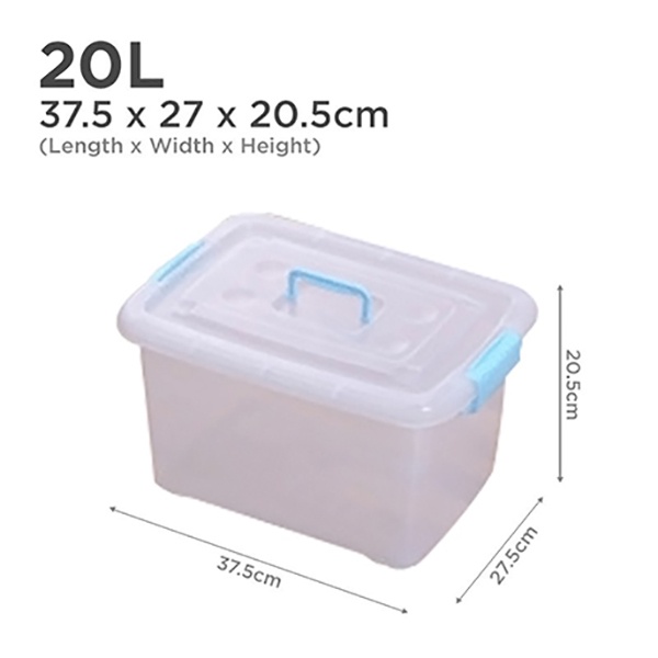 (jiji Sg) Transparent Storage Container - Stacking Storage Box 40l 65l 