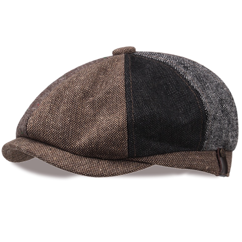 European and American Octagonal Hats Men's Caps Men's Retro Casual ...