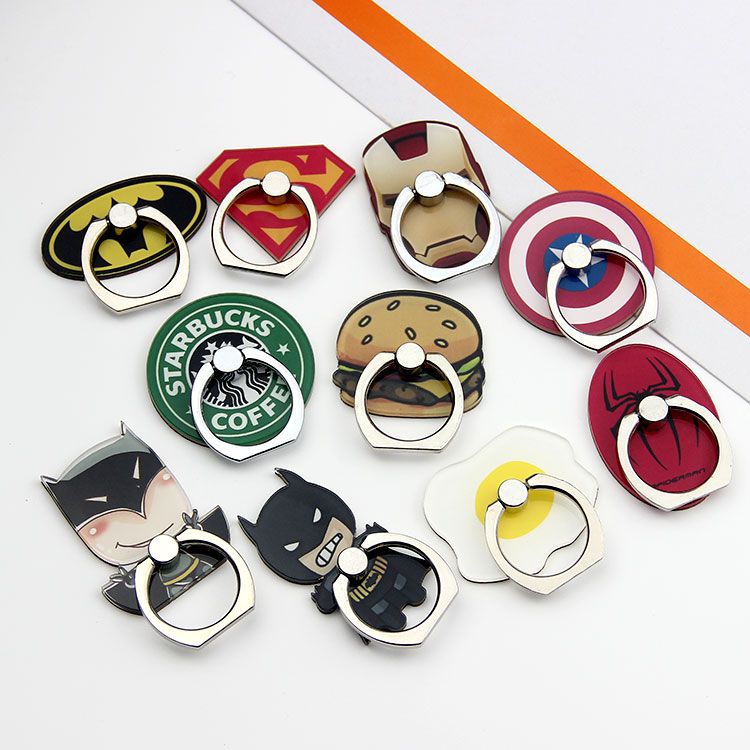 New DC Animation Coffee Logo Hamburger Egg Cute Phone Ring Holder Desktop Phone Bracket