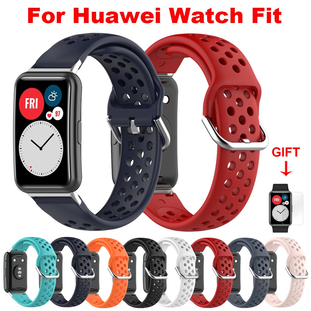 Huawei Watch Fit Strap Silicone Breathable Accessories WatchBand For