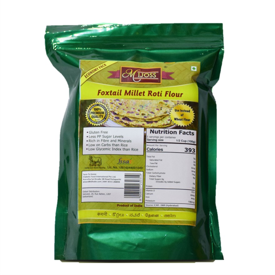 Mijoss Foxtail Millet Roti Flour 500 Gm Shopee Singapore