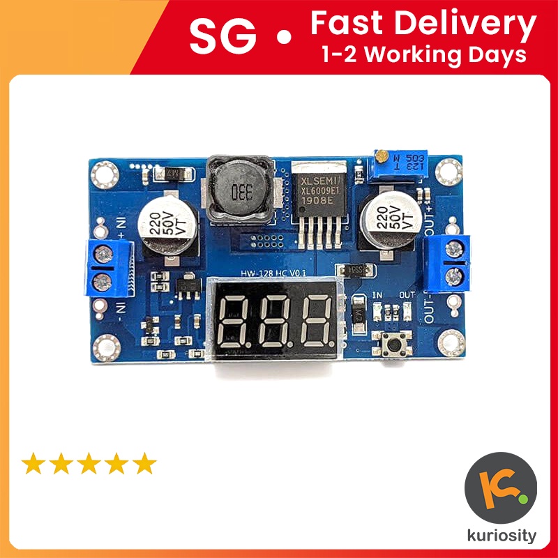 DC-DC Step Up Boost Converter with Display 3.5 - 32V to 5 - 35V 10W 3A ...