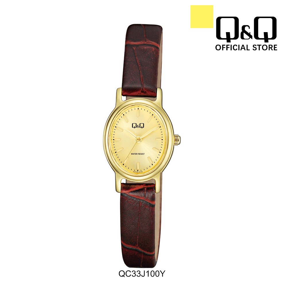 Q Q Japan by Citizen Ladies Leather Analogue Watch QC33