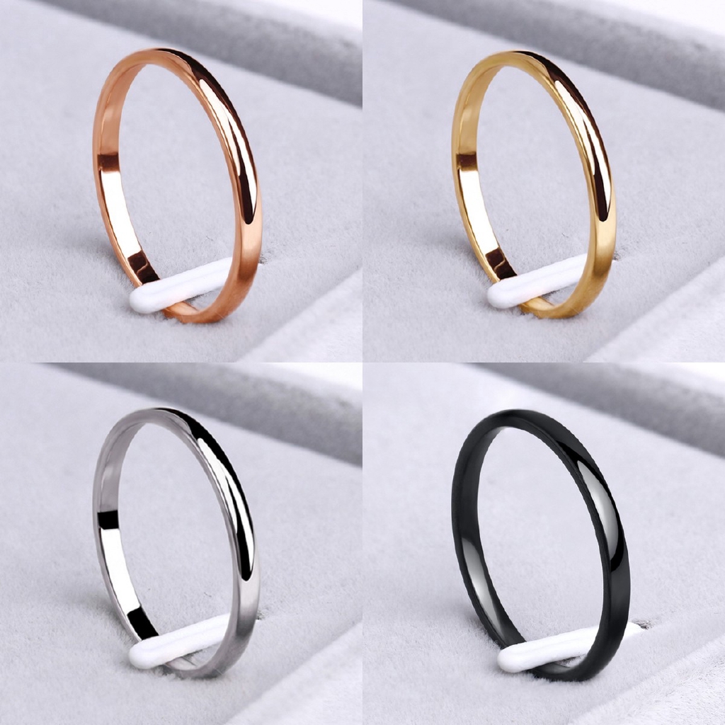 Stainless Steel Smooth Simple Wedding Couples Rings Bijouterie For Man ...