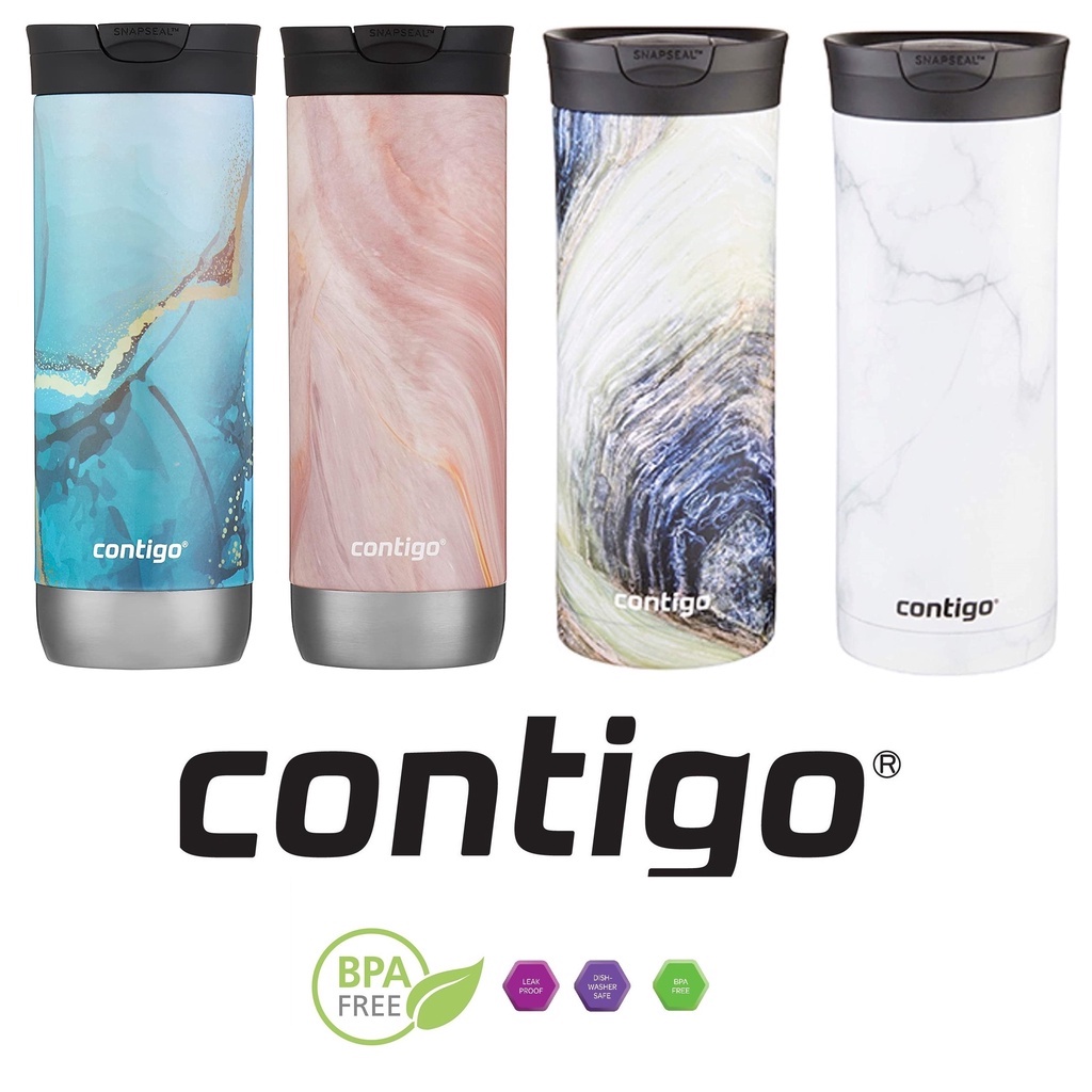 Contigo Couture Stainless Steel Travel Mug with SNAPSEAL Lid Black Shell, 20  fl oz. 