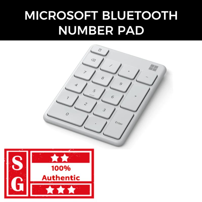 microsoft bluetooth number pad black